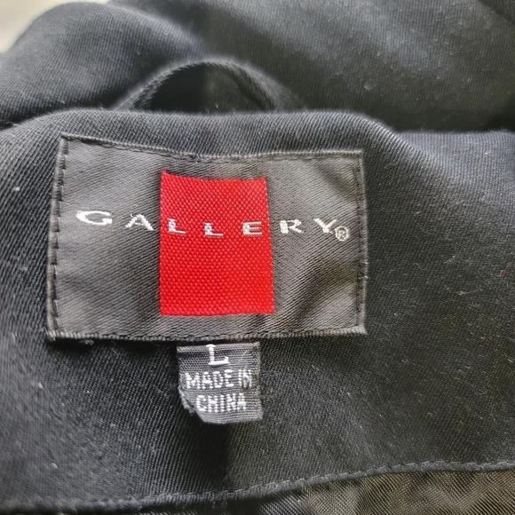 Gallery Women's Fox Fur Collar Puffer Coat Platinum Black Burgundy Red Sz L - Picture 13 of 13